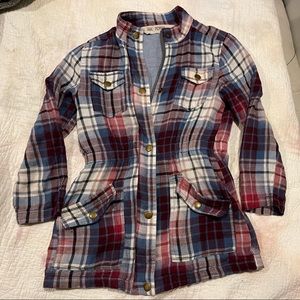 Jak & peppar flannel jacket size 7